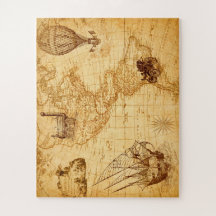 Vintage Nord- und Südamerika-Karte 