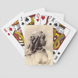 Vintage nordafrikanische Frau Spielkarten