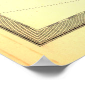 Vintage Nordamerika-Karte Poster (Ecke)