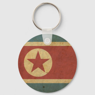 Vintage Nordkorea-Flagge Schlüsselanhänger