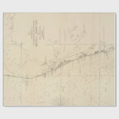 Vintage Nordküstenkarte Carolina und Virginia Geschenkpapier (Flach)