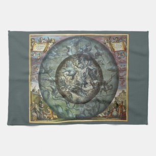 Vintage Nördliche Konstellation Himmels Astronomie Geschirrtuch