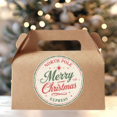Vintage Nordpol Frohe Weihnachten Express Runder Aufkleber