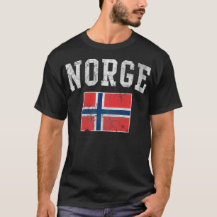 Vintage Norge Flagge von Norwegen Norwegisch T-Shirt