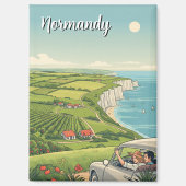 Vintage Normandie Frankreich Reisen Magnet (Vorderseite)