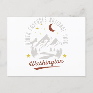Vintage North Cascades Nationalpark Washington Postkarte