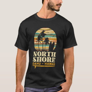 Vintage North Shore Oahu Hawaii Sonnenuntergang Su T-Shirt
