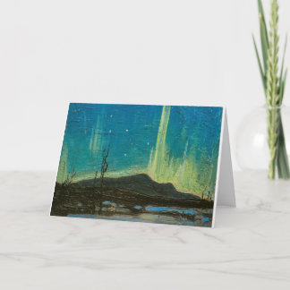 Vintage Northern Lights Scene by Tom Thomson Karte