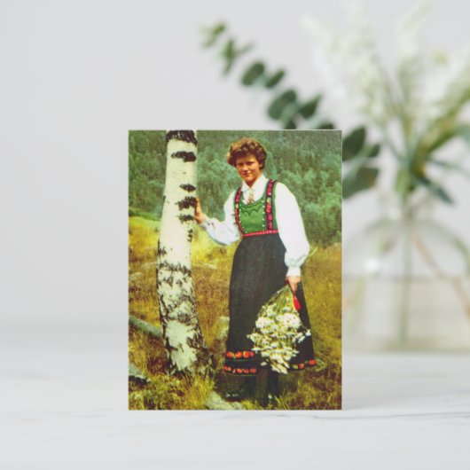 Vintage Norway Postkarte (Stehend Vorderseite)