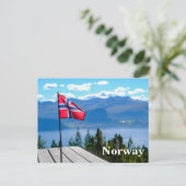 Vintage Norway Travel Tourism Postkarte (Stehend Vorderseite)