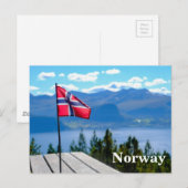 Vintage Norway Travel Tourism Postkarte (Vorne/Hinten)