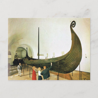 Vintage Norwegen, Oslo, Gokstad-Wikingerschiff, 19 Postkarte