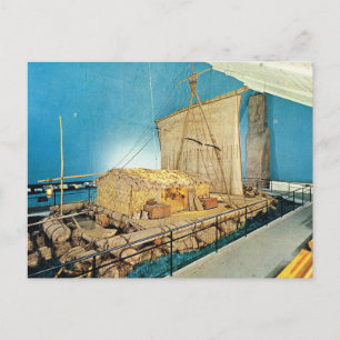 Vintage Norwegen, Oslo, Kontiki schwimmt Postkarte