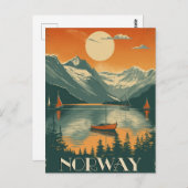 Vintage Norwegen Postkarte (Vorne/Hinten)