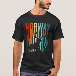 Vintage Norwegische Reindeer Retro Reindeer Norweg T-Shirt