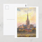 Vintage Norwich Cathedral Postkarte (Vorne/Hinten)