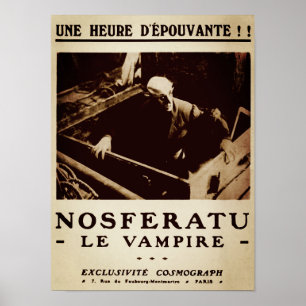 Vintage Nosferatu französische Zeitschrift-Anzeige Poster
