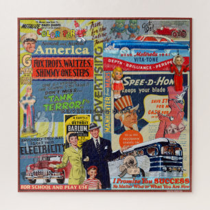 VINTAGE-NOSTALGIE-COLLAGE PUZZLE