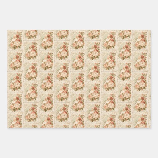 Vintage Nostalgie Weihnachten Geschenkpapier Set (Vorderseite 2)