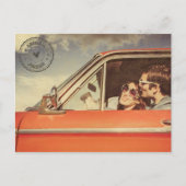 Vintage nostalgische Hochzeit Einladungspostkarte (Vorderseite)