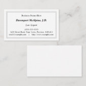 Vintage, nostalgische und klassische Visitenkarte (Vorne/Hinten)