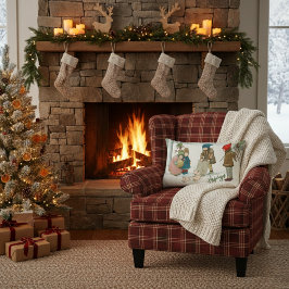Vintage nostalgische Winter-Heimdekoration Lendenkissen