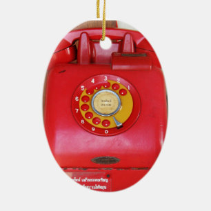 Vintage nostalgisches altes klassisches Retro-Tele Keramik Ornament