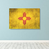 Vintage "Not leidende Flagge" New Mexico Leinwanddruck (Insitu (Holzboden))