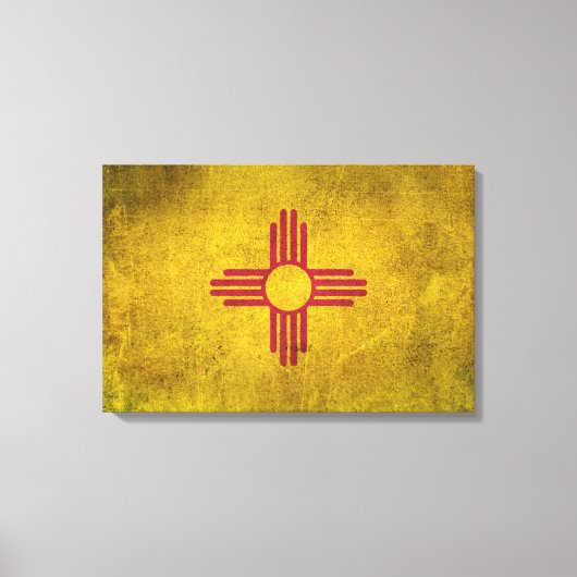 Vintage "Not leidende Flagge" New Mexico Leinwanddruck (Vorderseite)