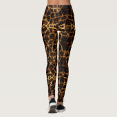 Vintage Not leidende Grunge Giraffe Tierausdruck Leggings (Rückseite)