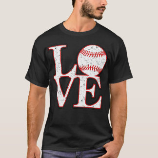 Vintage Not leidende LIEBE BASEBALL T-Shirt