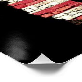 Vintage Not leidende US-Buchstaben und Flagge Poster (Ecke)