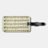 Vintage Noten, antikes Musical-Score 1810 Gepäckanhänger (Rückseite horizontal)
