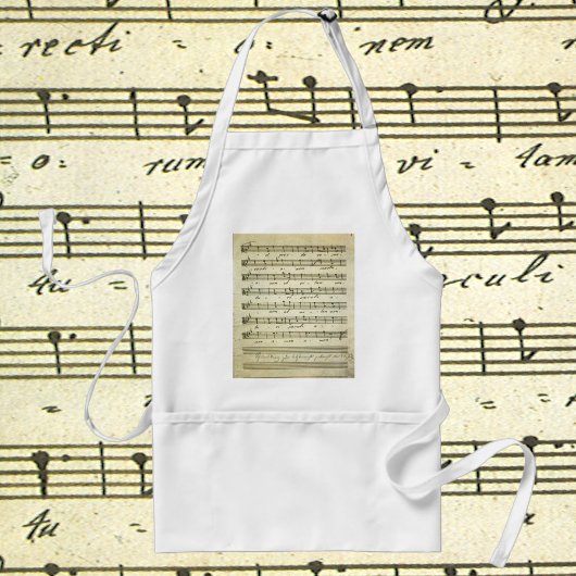Vintage Noten, antikes Musical-Score 1810 Schürze