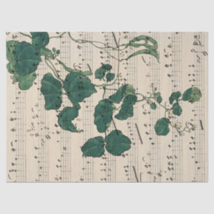 Vintage Noten-Blätter Dekoupage Tissue Paper Seidenpapier