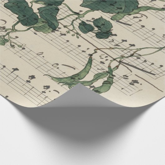 Vintage Noten-Blätter Geschenkpapier (Ecke)