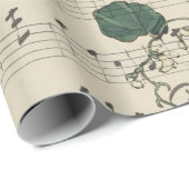 Vintage Noten-Blätter Geschenkpapier (Rolleneckpunkt)