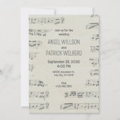 Vintage Noten Einladung (Vorderseite)