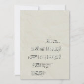 Vintage Noten Geburtstag Einladung (Rückseite)