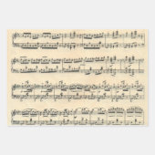 Vintage Noten Geschenkpapier Set (Vorderseite)