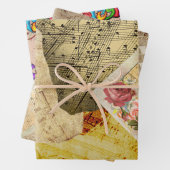 Vintage Noten Geschenkpapier Set (Beispiel)
