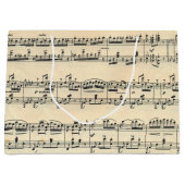 Vintage Noten Große Geschenktüte (Vorderseite)