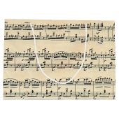 Vintage Noten Große Geschenktüte (Rückseite)