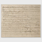 Vintage Noten Grunge Antikes Altbau Geschenkpapier (Flach)