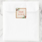 Vintage Noten Hochzeit Personalisierter Sticker (Tasche)