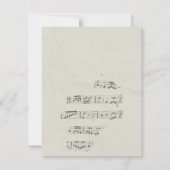 Vintage Noten Mitteilungskarte (Rückseite)