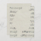 Vintage Noten Mitteilungskarte (Vorne/Hinten)