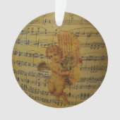 Vintage Noten Noten Noten und Angel Ornament (Vorderseite)