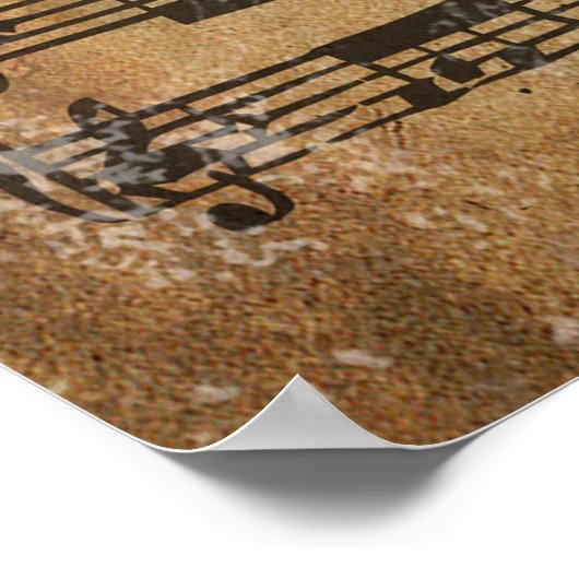 Vintage Noten Poster (Ecke)