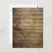 Vintage Noten Postkarte (Vorne/Hinten)